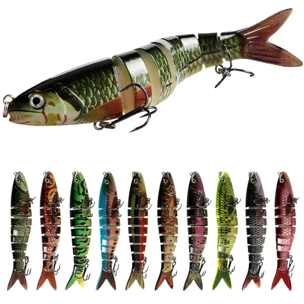 Swimbait 7 Segment Fishing Artificial Bait Hard Lures Multi Jointed 13.5cm Wobblers for Pike Trolling Crankbait