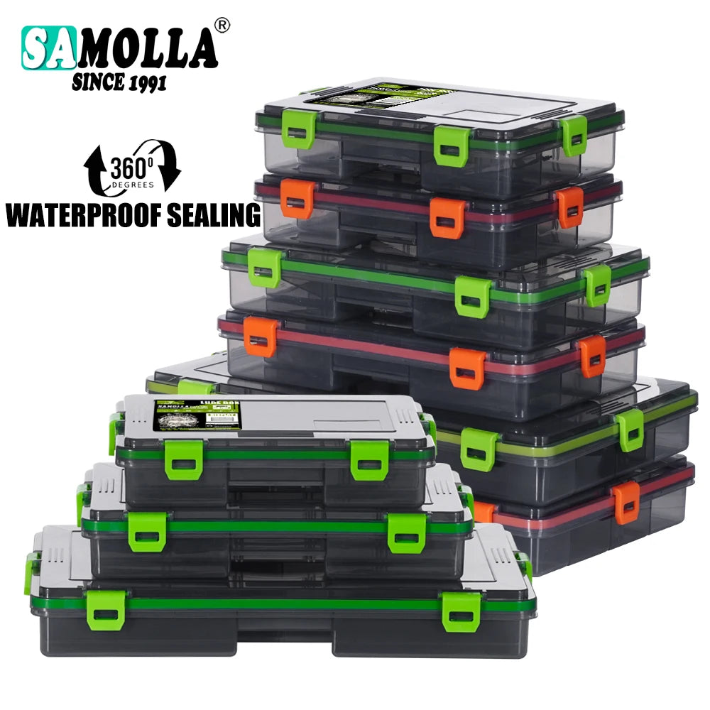 SAMOLLA Fishing Tackle Waterproof Box Lure Storage