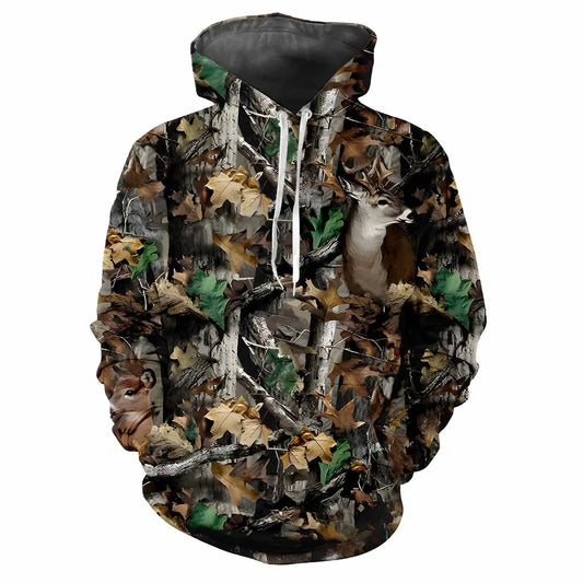 Camouflage Hunting Animals Outdoor Spring Men's Hoodie