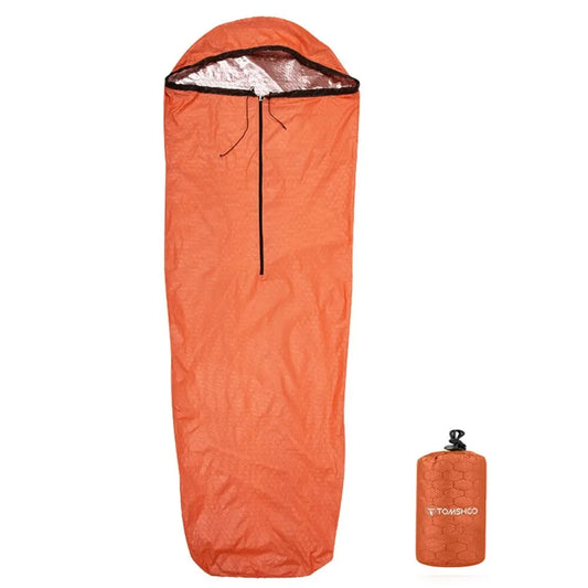 TOMSHOO Emergency Sleeping Bag Lightweight Waterproof Heat Reflective Thermal Sleeping Bag