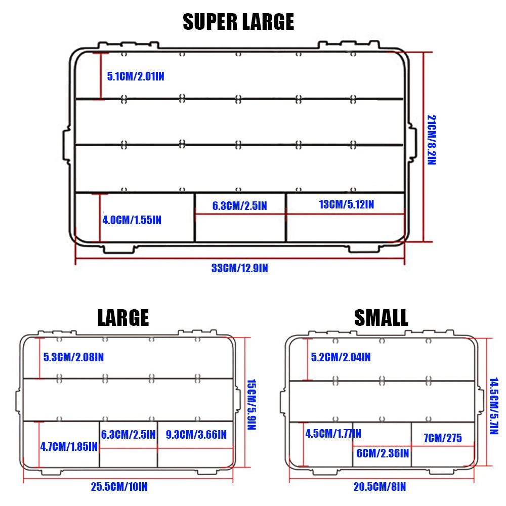 SAMOLLA Fishing Tackle Waterproof Box Lure Storage