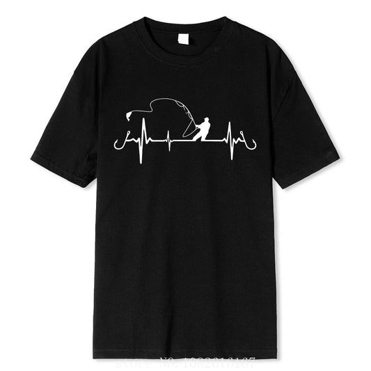 Men's Fishing Heartbeat T-Shirt